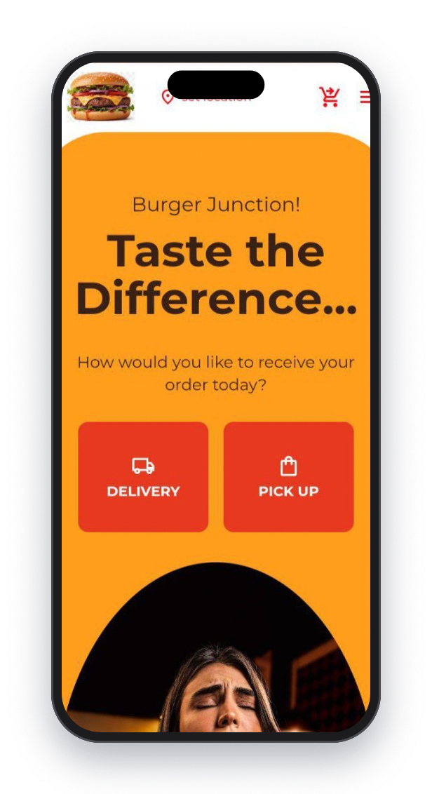 Screenshot of the Burger Life website
